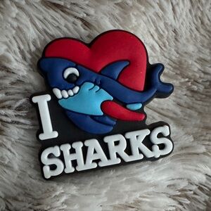 I love SHARKS Shoe Charm 5/$20